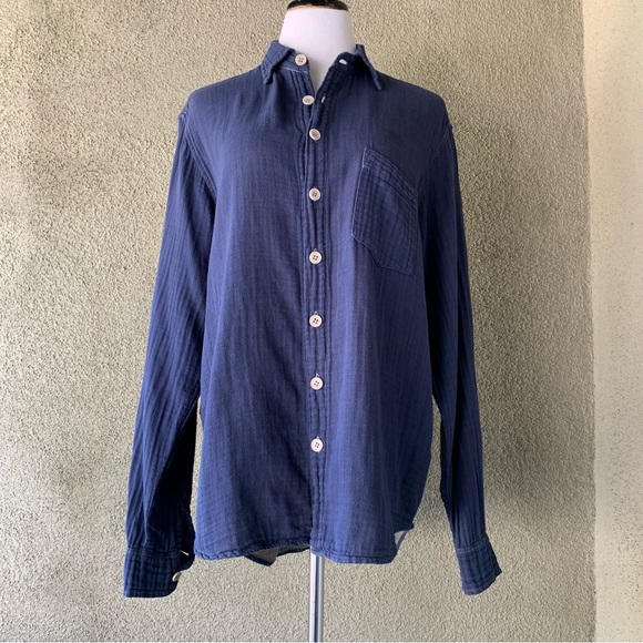 “CP Shades” Navy Double-layer Gauze Shirt size M - Picture 10 of 13
